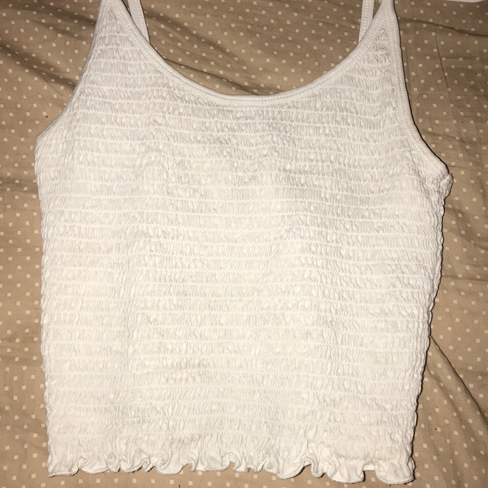 White Hollister Crop Tank